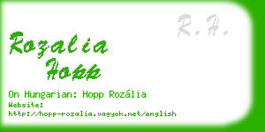 rozalia hopp business card